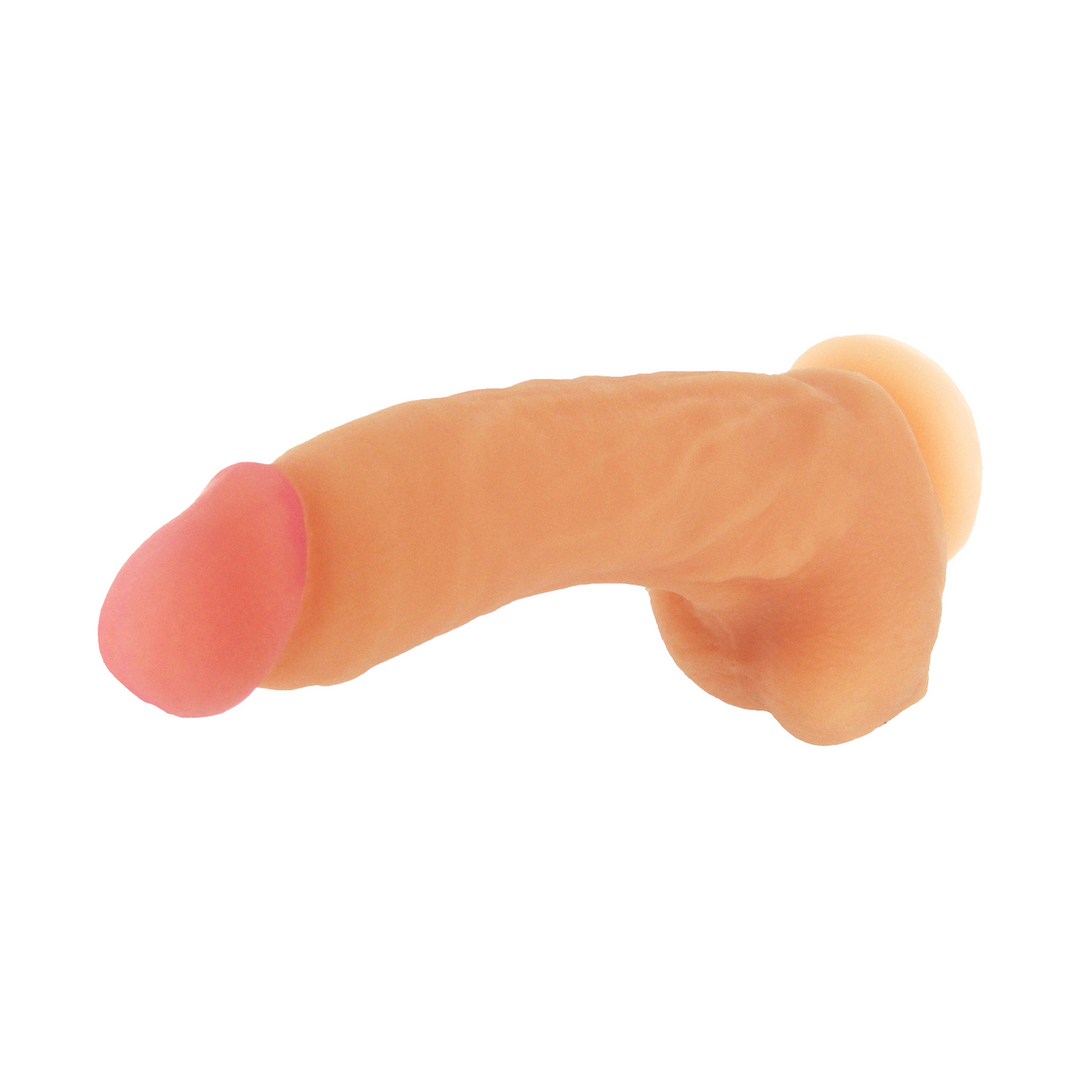 Girthy George Dildo avec ventouse - 9 pouces - Couleur chair