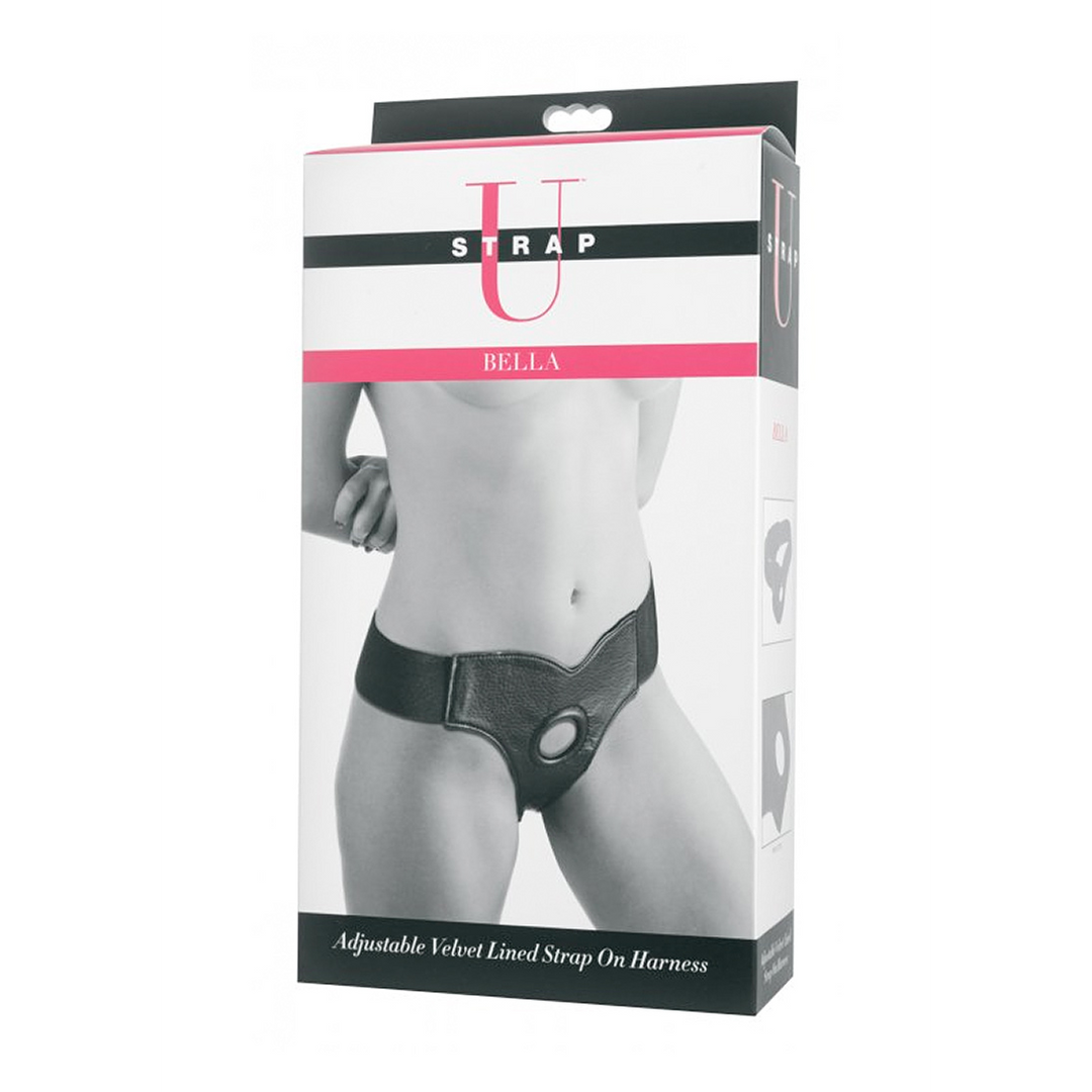 Bella - Dildo Sangle Matelassée Réglable en Velours