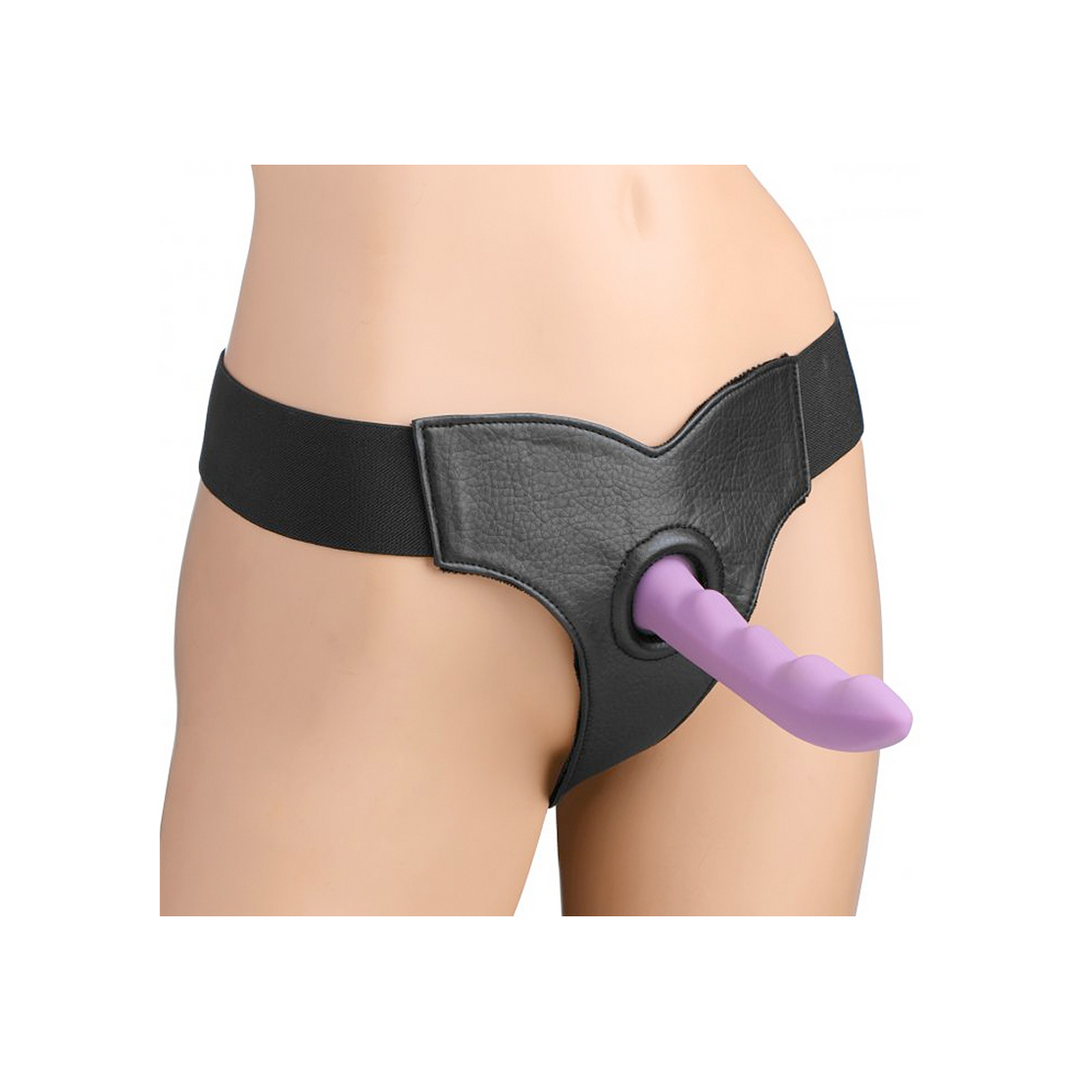 Bella - Dildo Sangle Matelassée Réglable en Velours