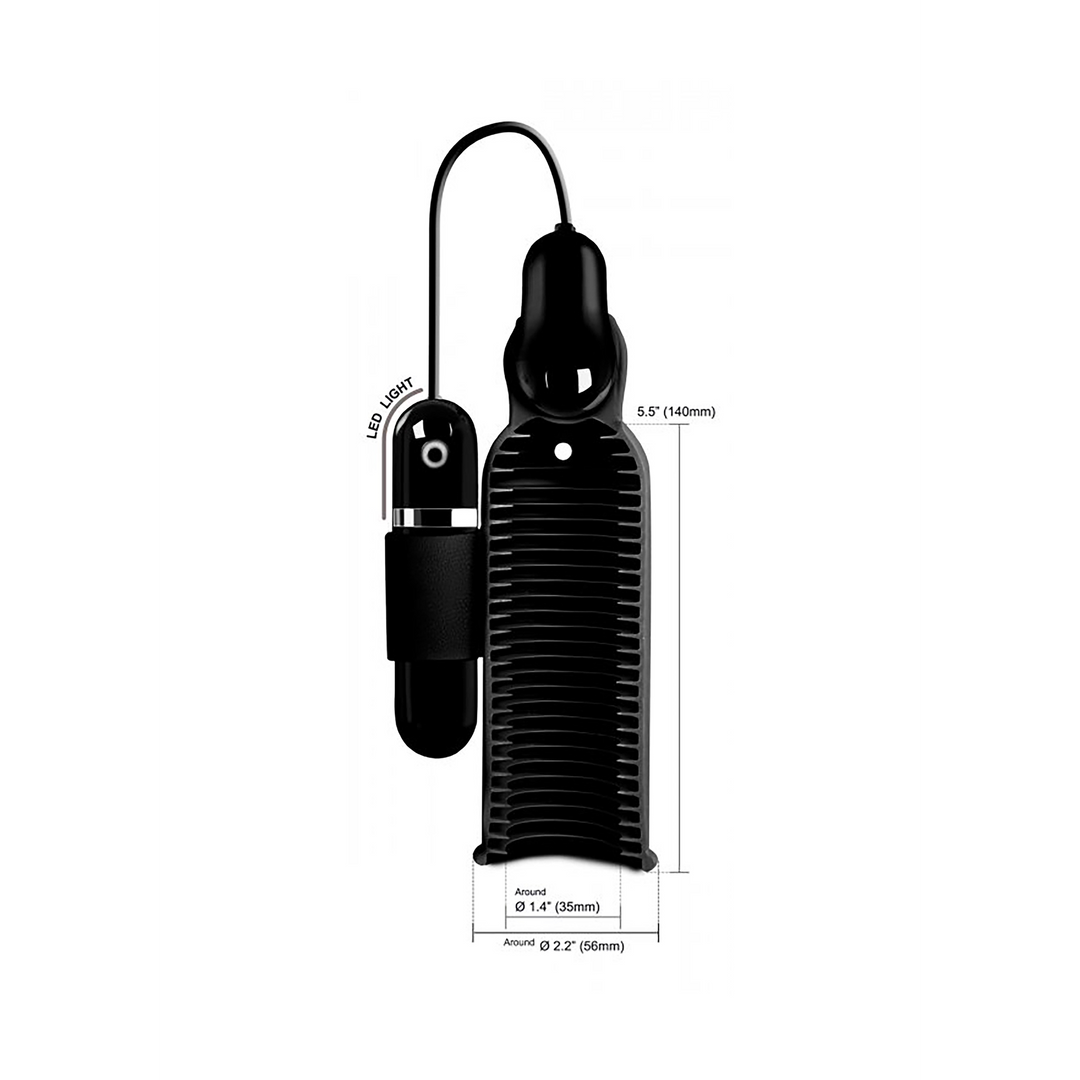 Lightning Stroke - Tête de loup en silicone avec balle vibrante