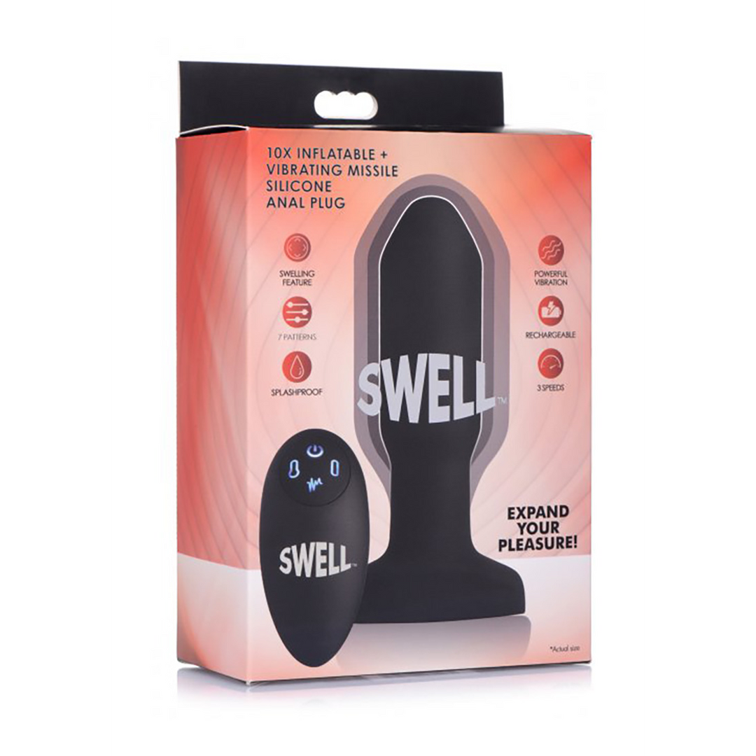 Plug Anal Vibrant Gonflable en Silicone