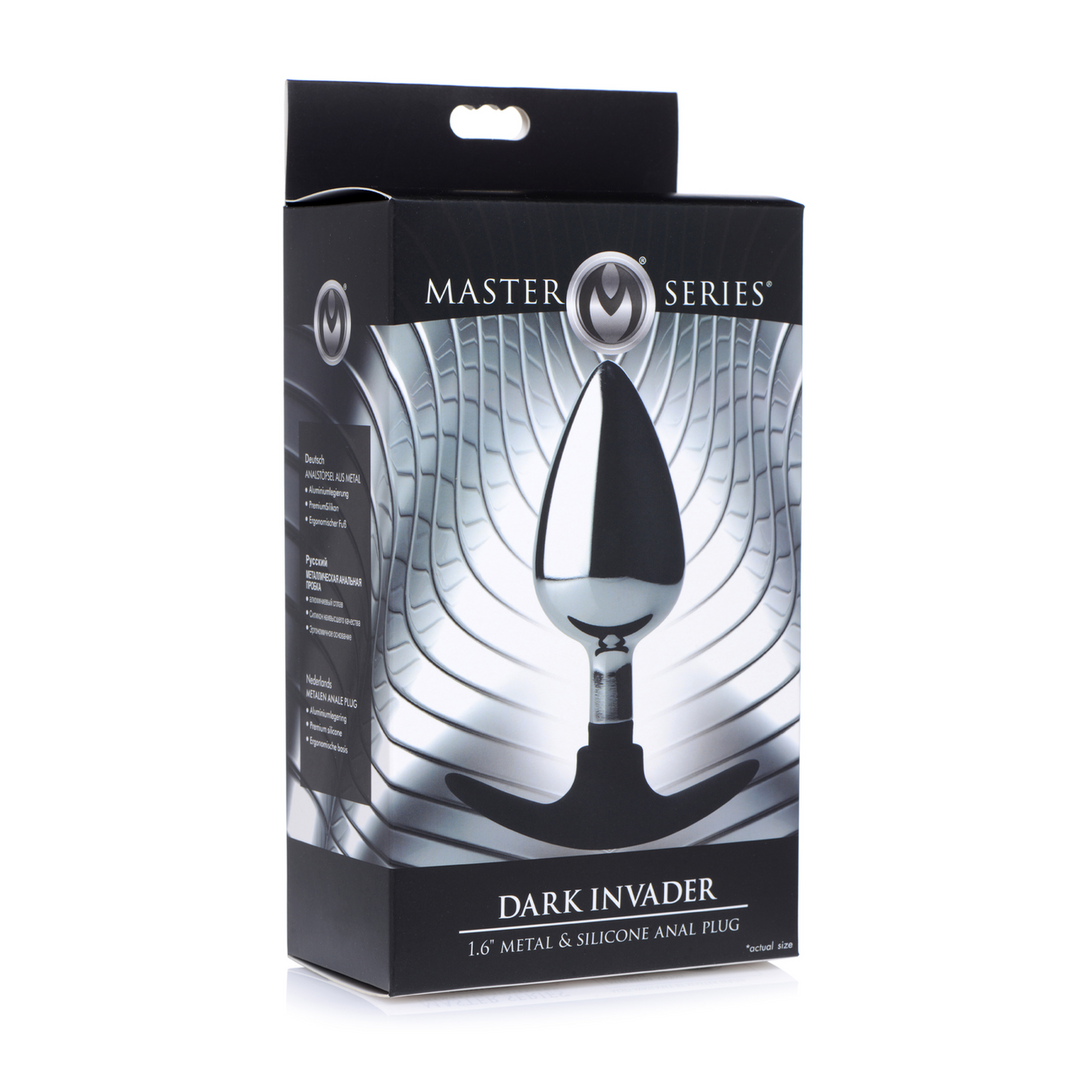 Dark Invader - Plug anal métal et silicone - Large