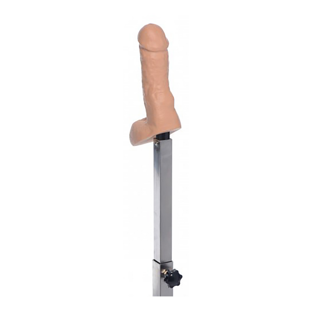 Squat - Écarteur avec des menottes aux chevilles et un gode anal