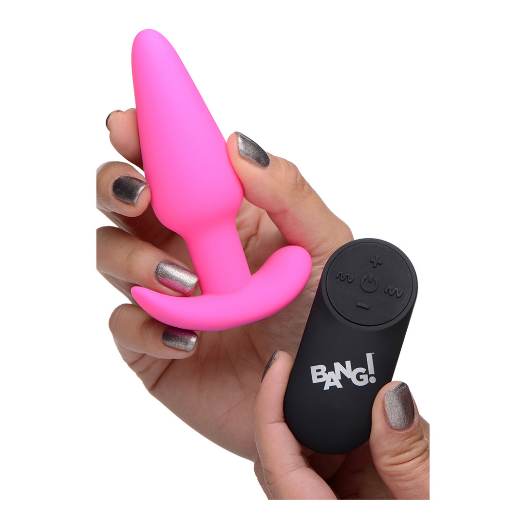 Vibro-plug en silicone avec télécommande