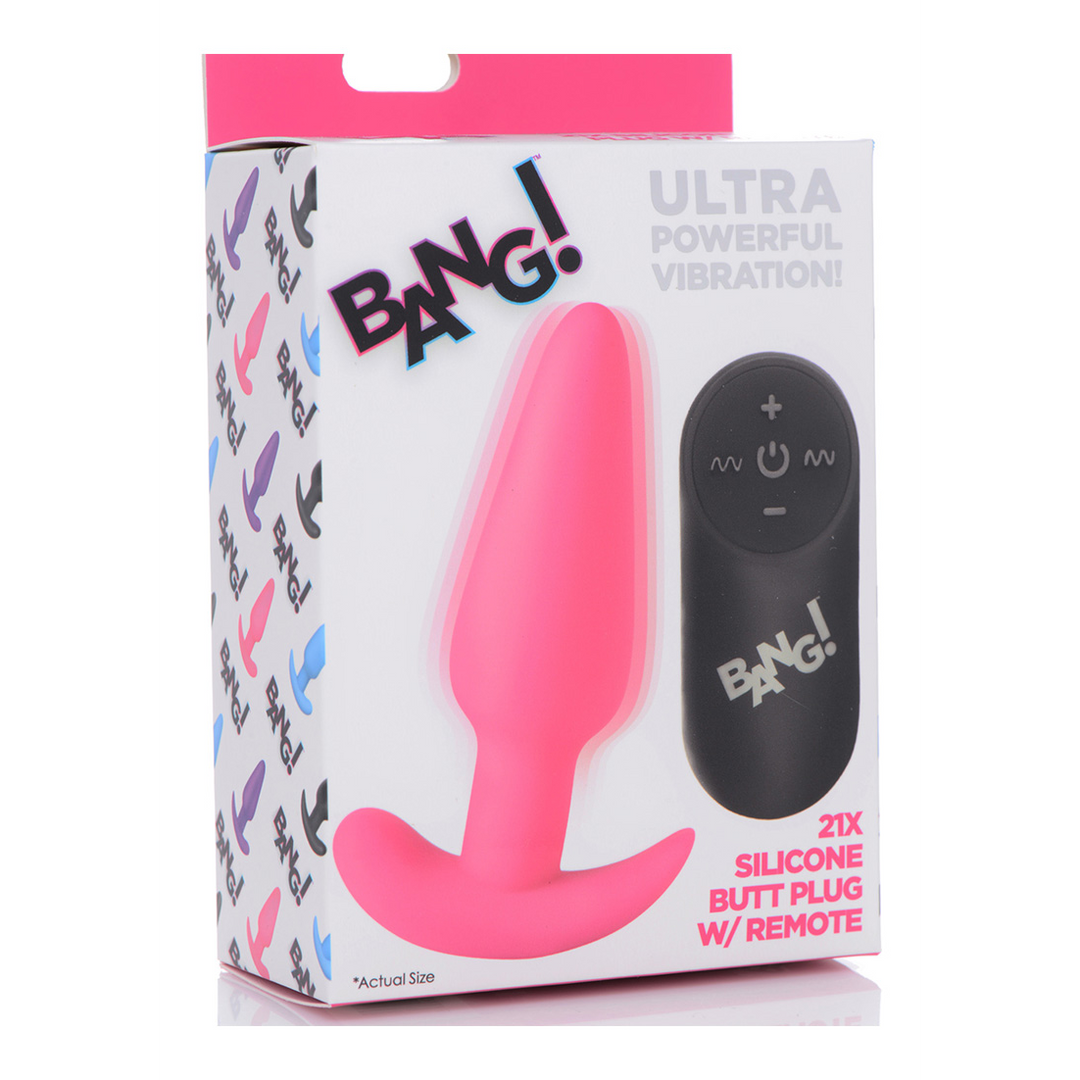 Vibro-plug en silicone avec télécommande