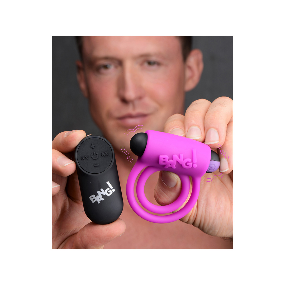 Anneau pénien et balle en silicone avec télécommande