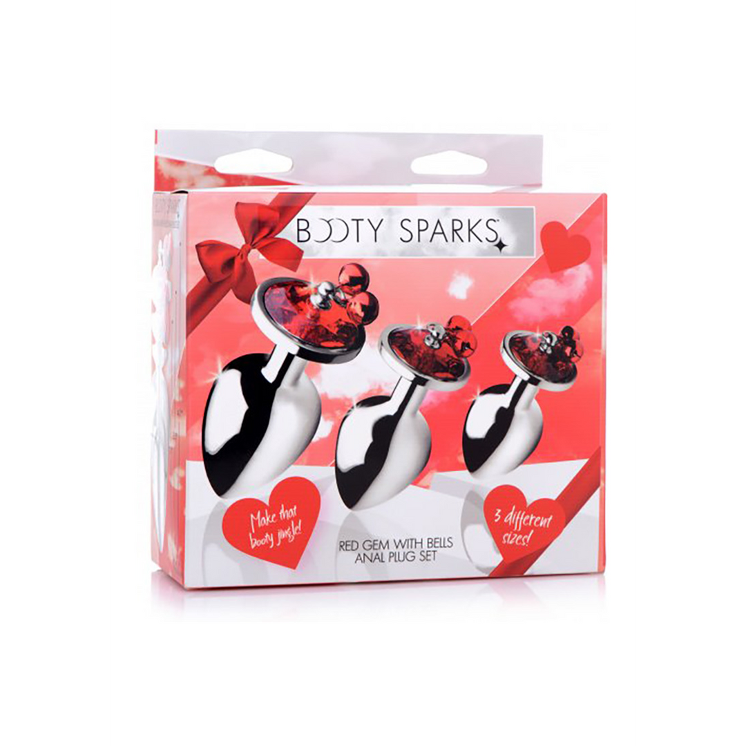 Red Gem - Ensemble de plugs anaux avec clochettes