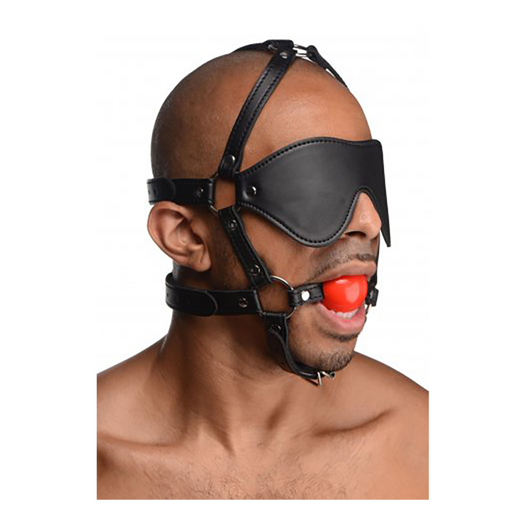 ST Harnais bandeau avec bâillon boule