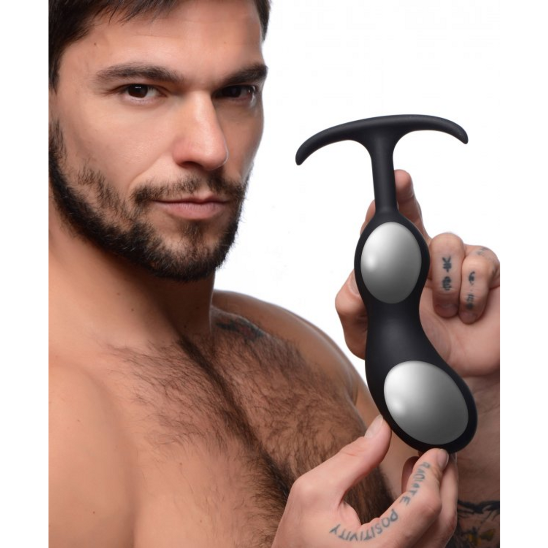 Plug anal de prostate lesté en silicone de qualité supérieure - Très grand