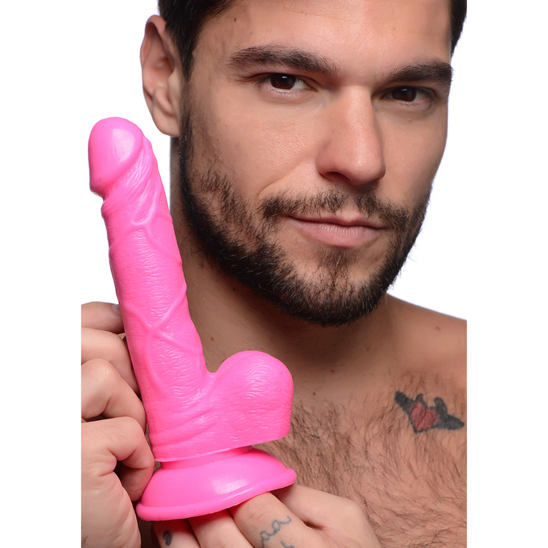 POP - Godemichet avec Testicules - 6.5 / 16.5 cm