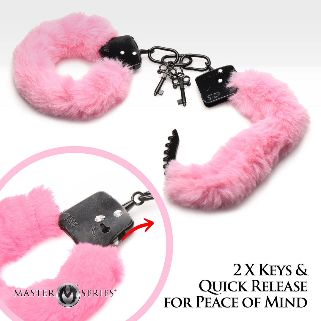 Menottées de fourrure - Menottes en fourrure - Rose