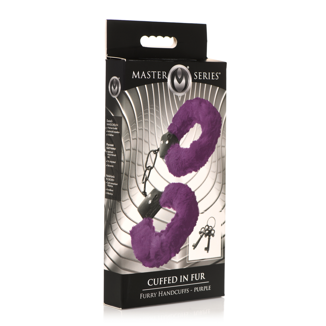 Menotté dans la fourrure - Menottes en fourrure - Violet