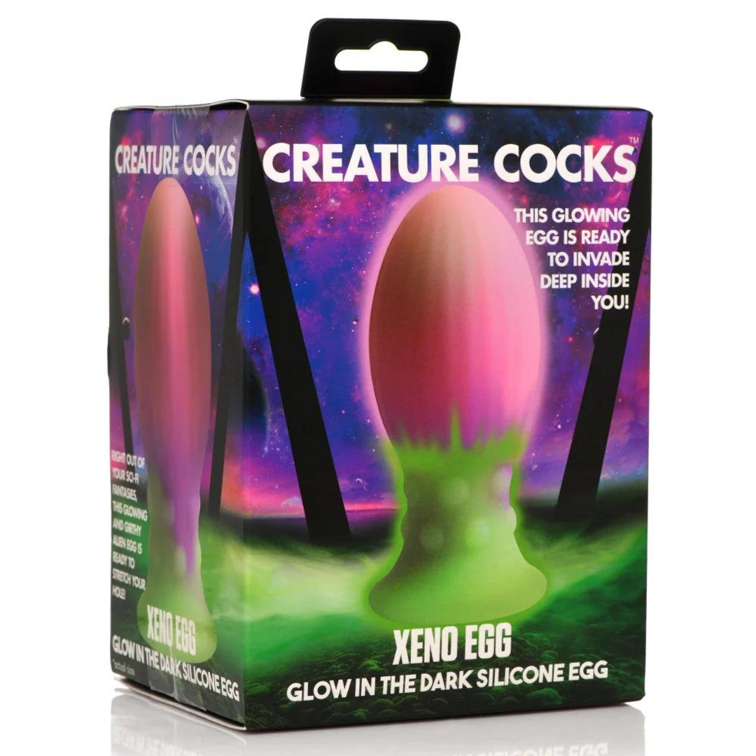 Xeno Egg - Brille dans le noir - Œuf en silicone - Rose