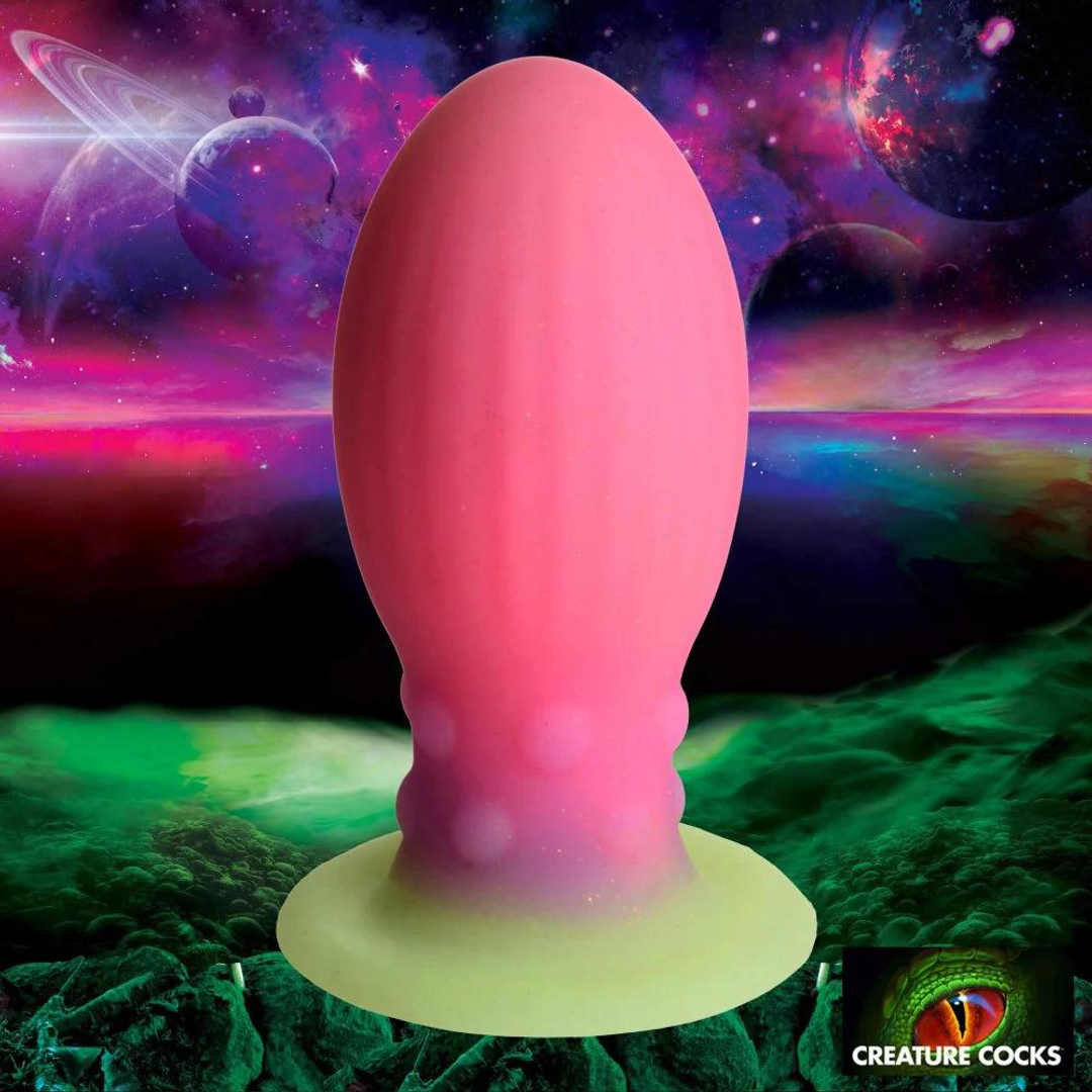 Xeno Egg - Brille dans le noir - Œuf en silicone - Rose