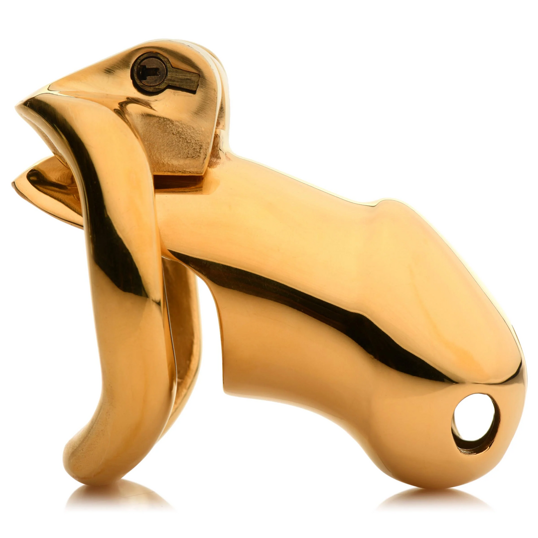 Midas Locking Chastity Cage - Plaqué Or 18 carats - Doré
