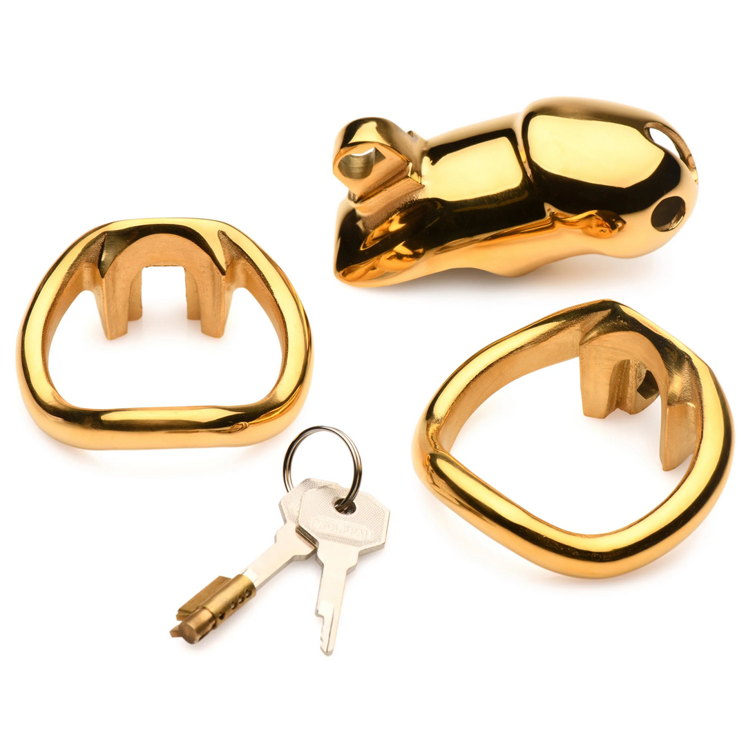 Midas Locking Chastity Cage - Plaqué Or 18 carats - Doré
