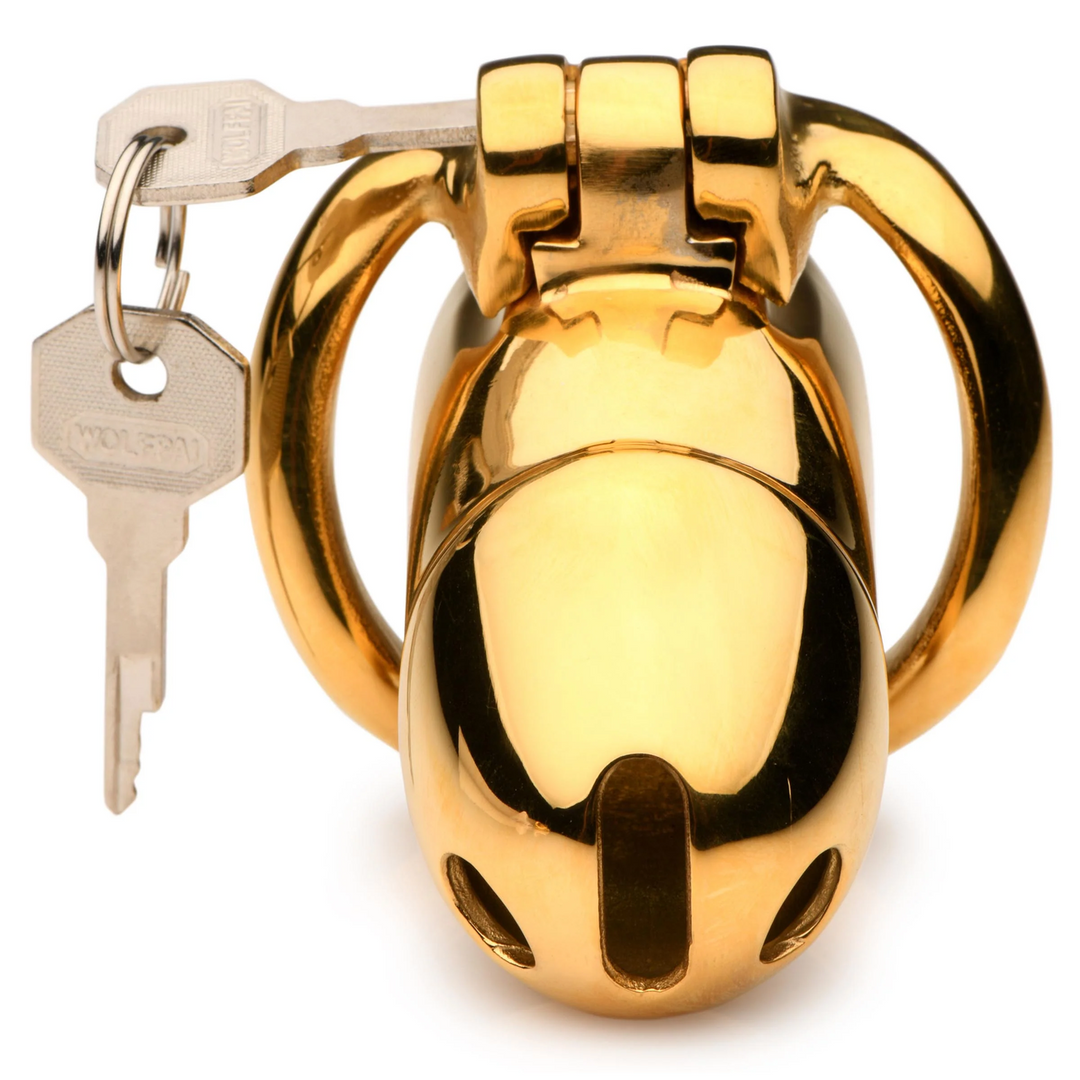 Midas Locking Chastity Cage - Plaqué Or 18 carats - Doré