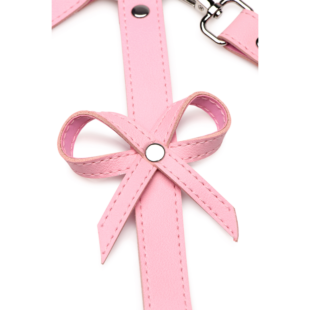 Harnais de soumission à nœuds - M/L - Rose