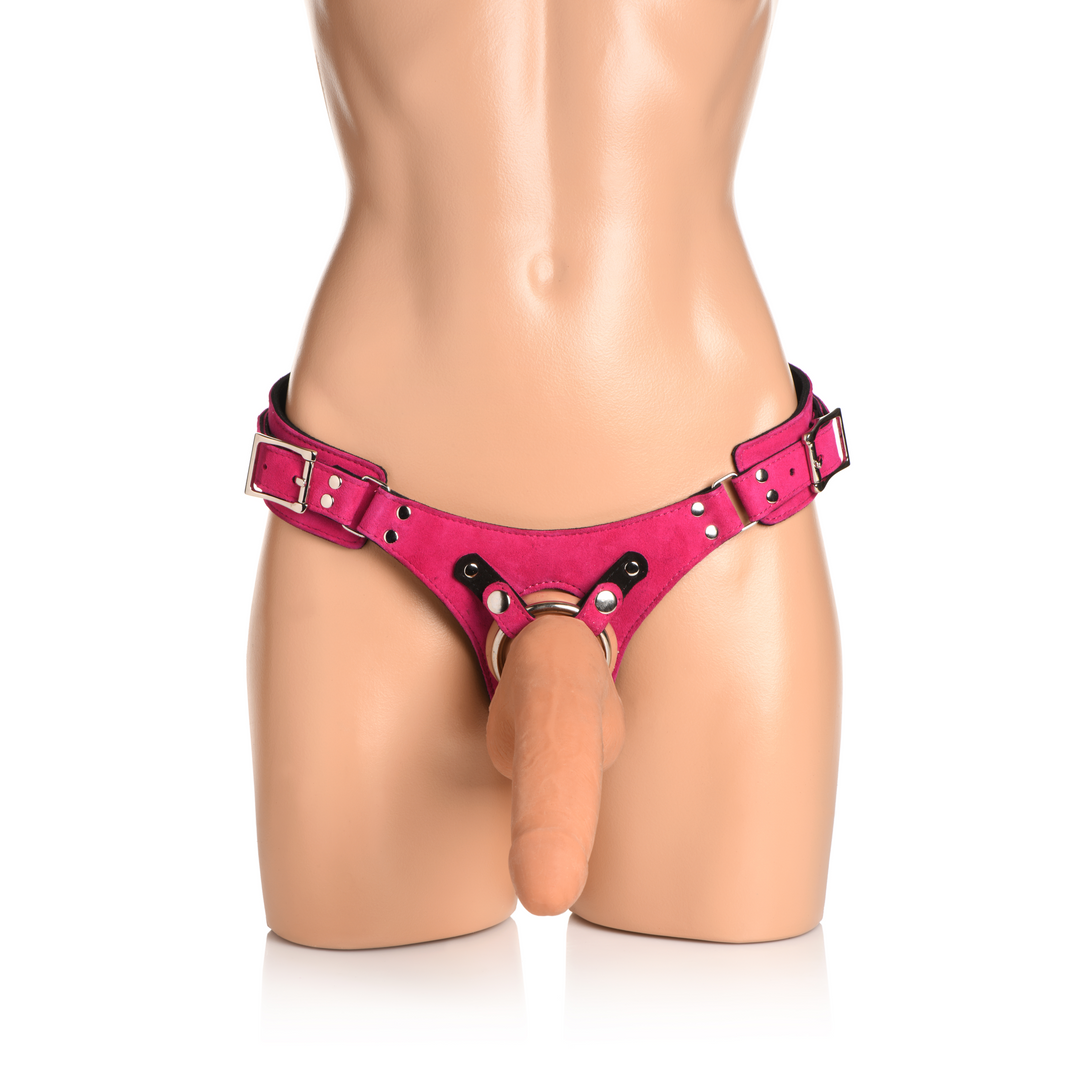 Bodice Deluxe - Leather Corset Harness - Purple