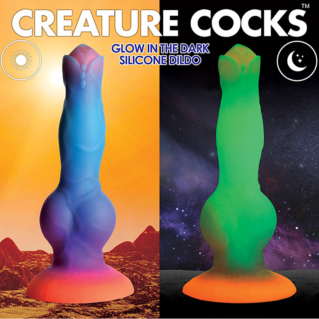 Space Cock - Glow in the Dark - Silicone Alien Dildo