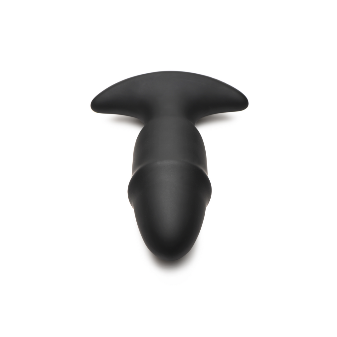 Butt Slider - Plug Missel Annelé en Silicone - Noir