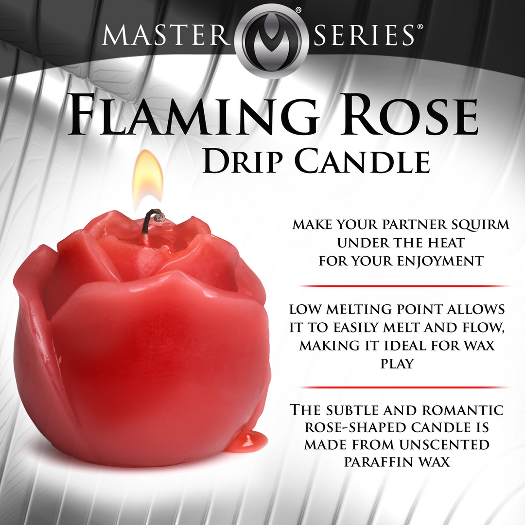 Flaming Rose - Drip Candle - Red