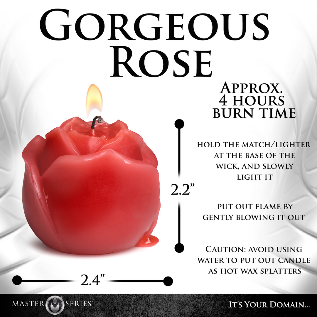 Flaming Rose - Drip Candle - Red