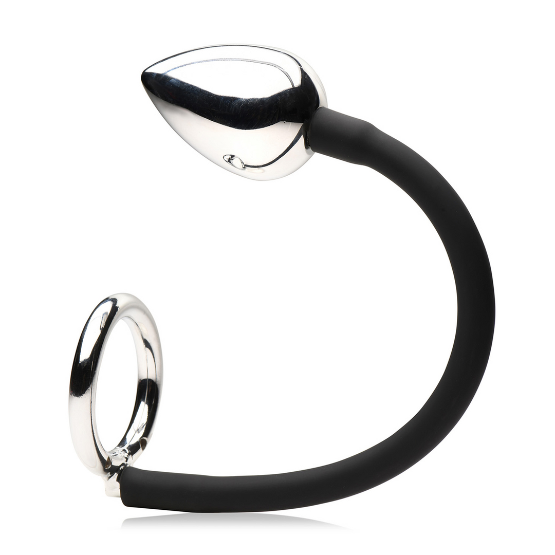 Tug and Plug - Anneau pénien et testiculaire avec plug anal