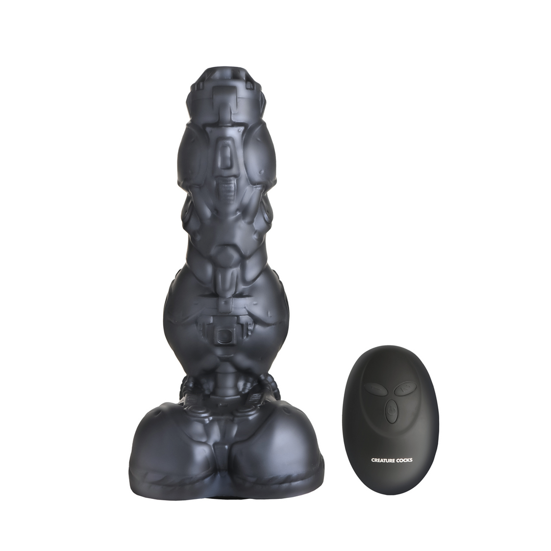 Cyborg Cock - Dildo Vibrant et Pénétrant en Silicone - Argent