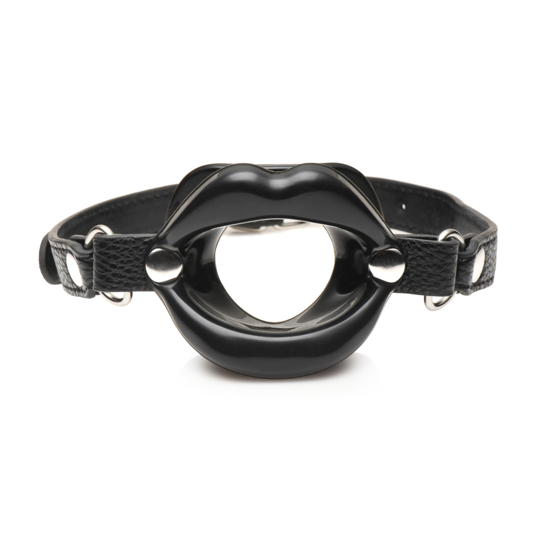 Juicy Lips - Silicone Open Mouth Gag - Black