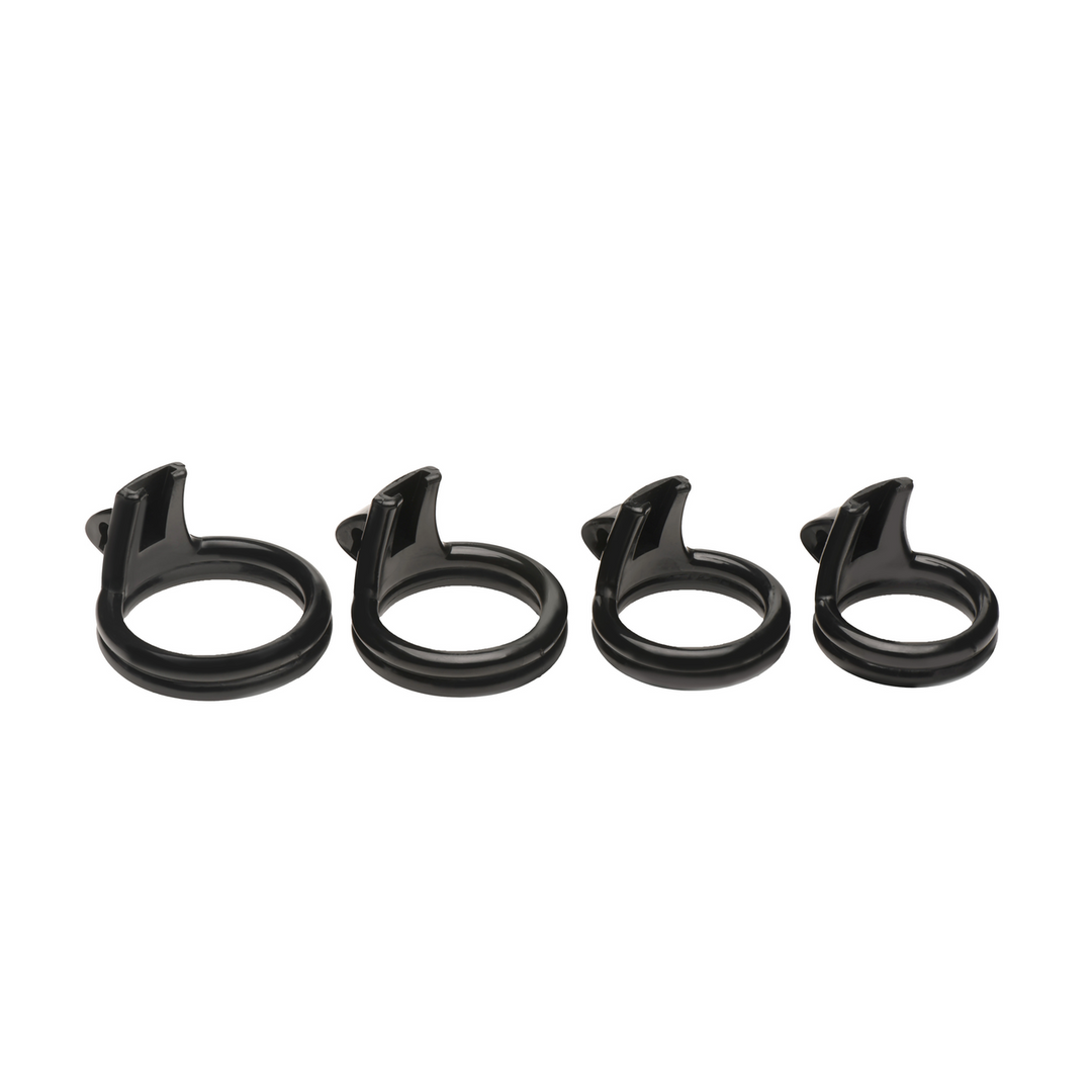 Hard Stop - Double Ring Chastity Cage - Black