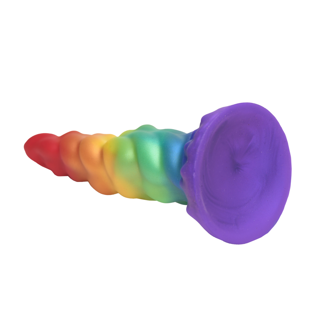 Magic Rider - Godemichet Licorne en Silicone - Arc-en-ciel