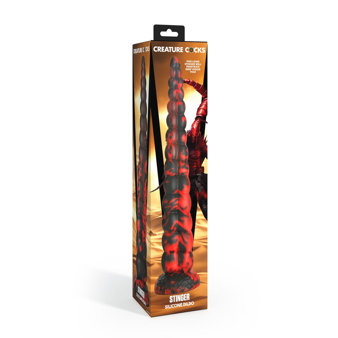 Stinger - Gode en Silicone - Rouge/Noir