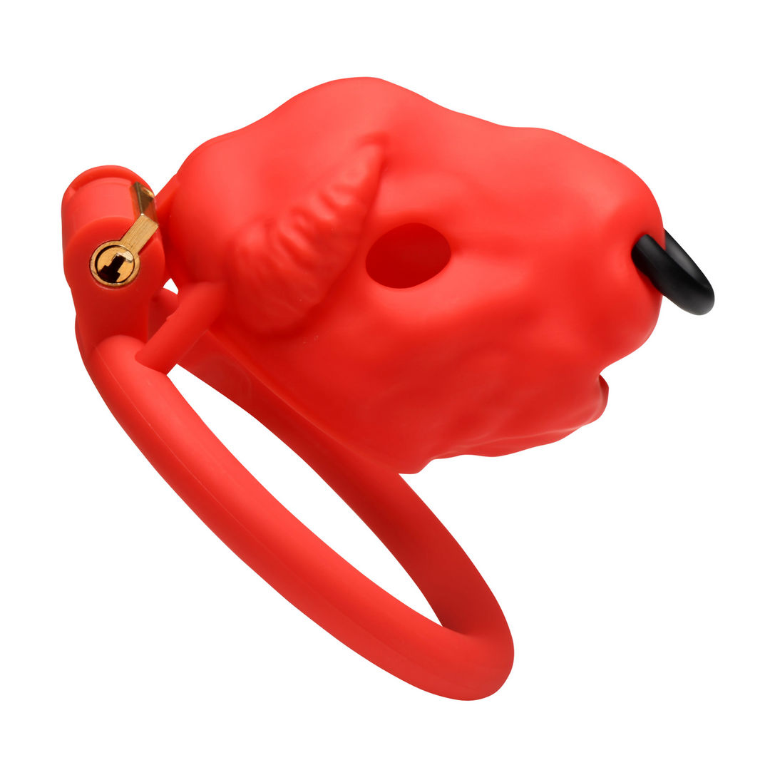 Taureau - Cage de Chasteté - Rouge