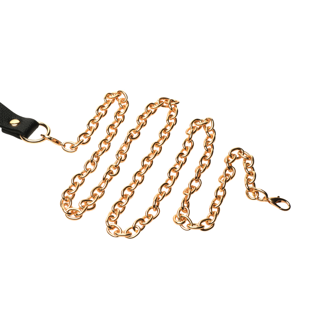 Captivate - Collier avec chaîne de corps - Noir/Doré