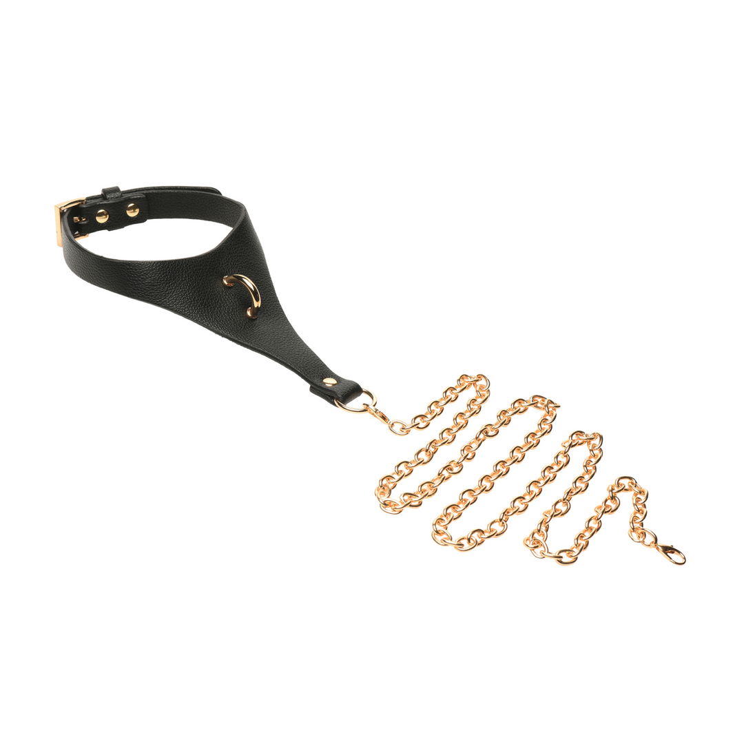 Captivate - Collier avec chaîne de corps - Noir/Doré