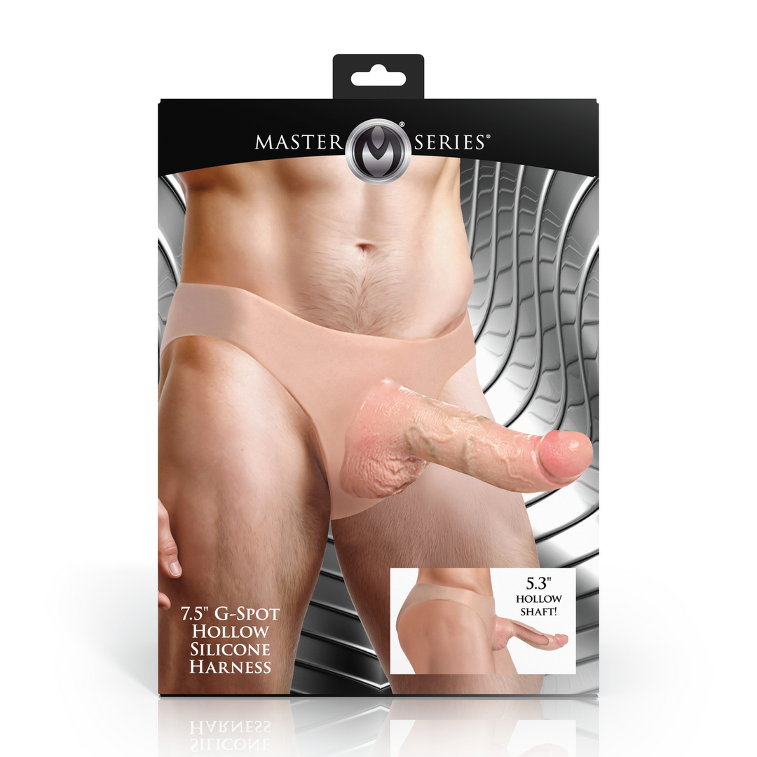Harnais Pénétrateur Creux Courbé en Silicone - 7.5 / 19 cm