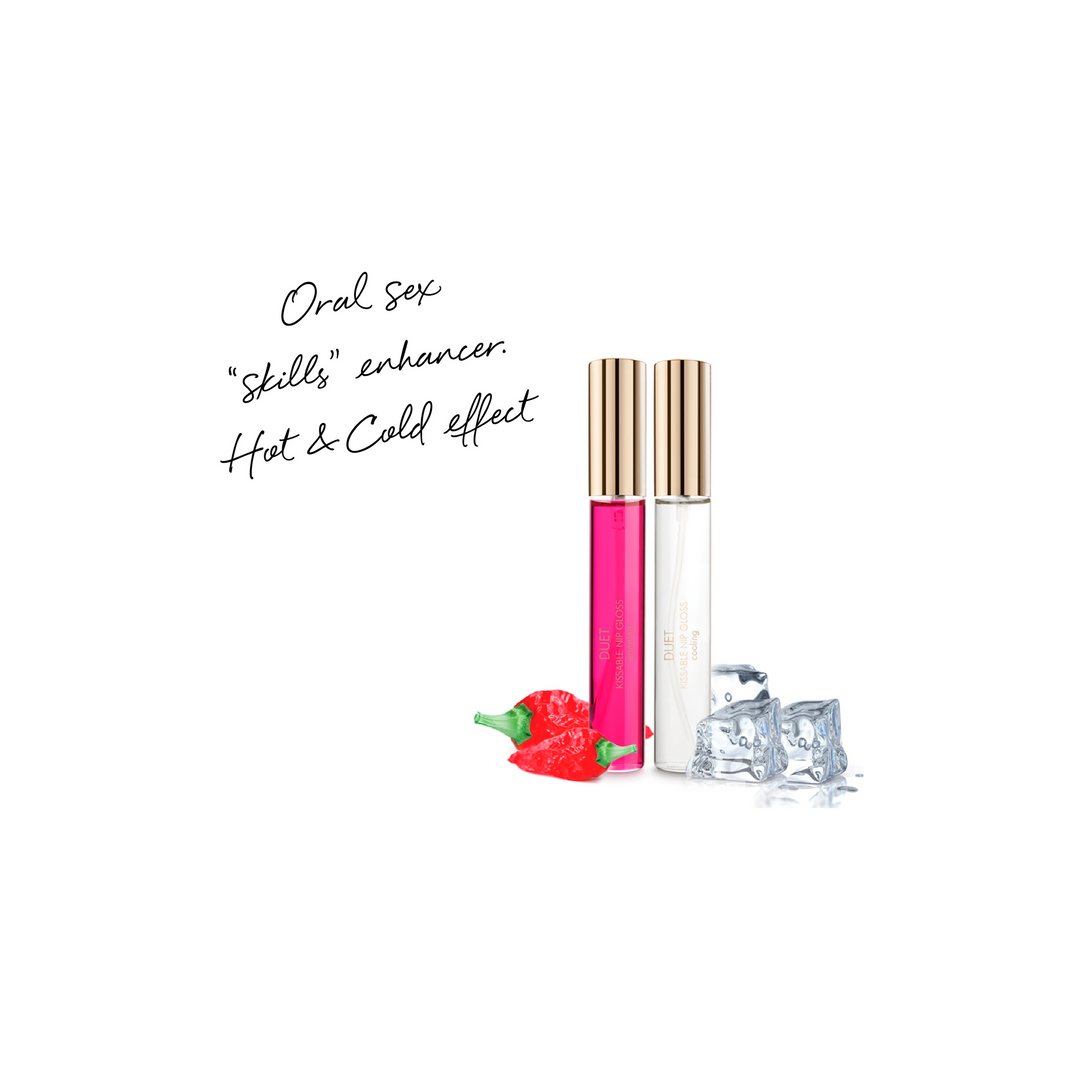 Brillant à lèvres Kissable Nip - Effet rafraîchissant et chauffant - 2 pièces de 11,8 ml