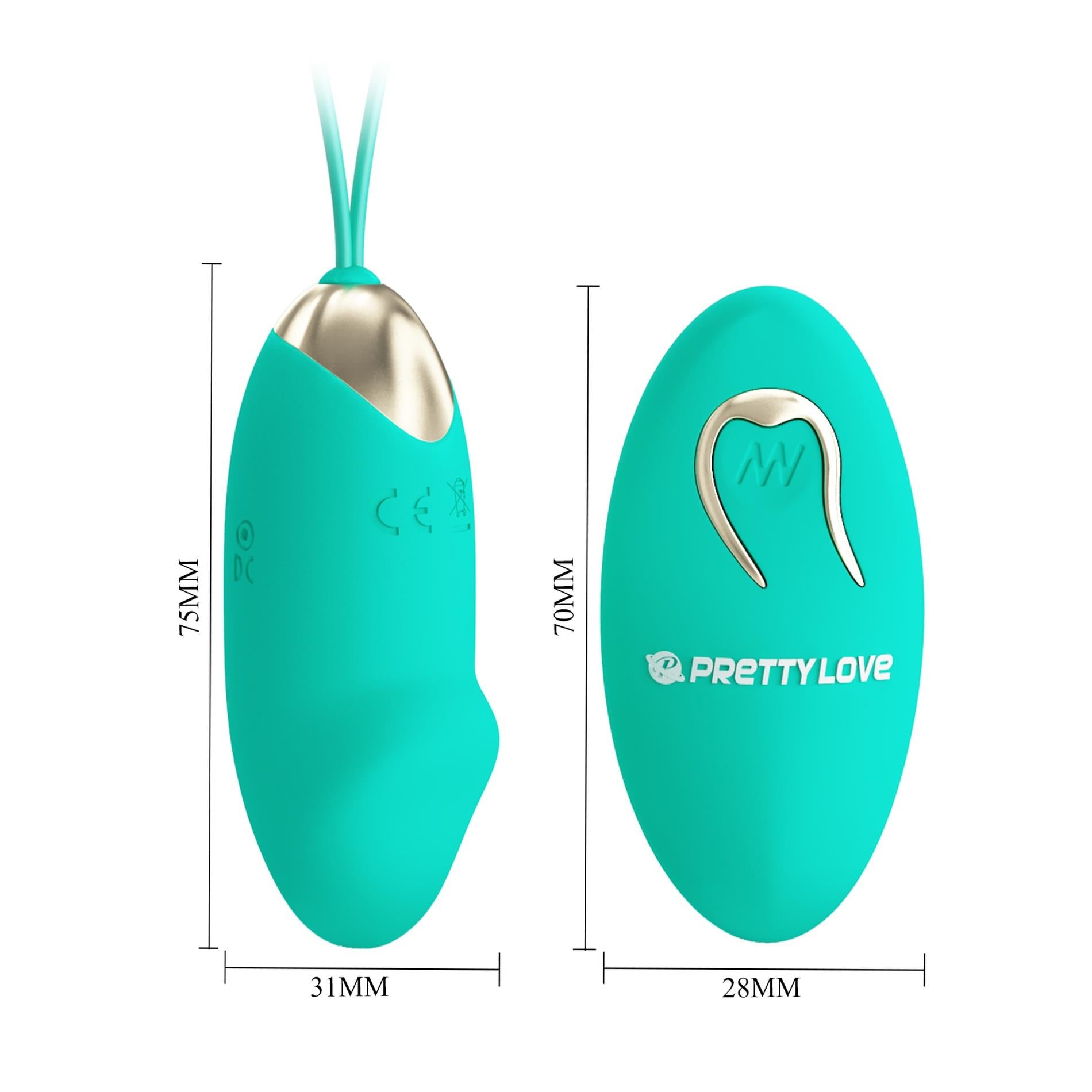 PRETTY LOVE - JULIA Dream chaser 2, Vert, Télécommande sans fil 12 fonctions de vibration