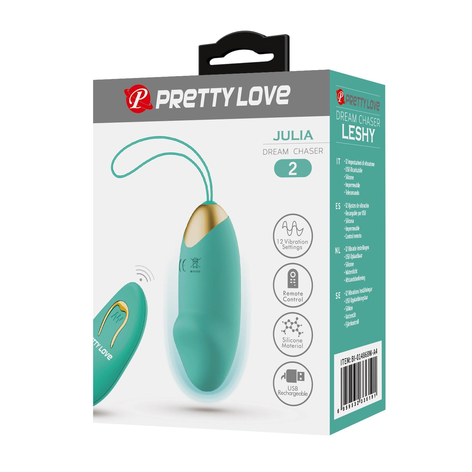 PRETTY LOVE - JULIA Dream chaser 2, Vert, Télécommande sans fil 12 fonctions de vibration