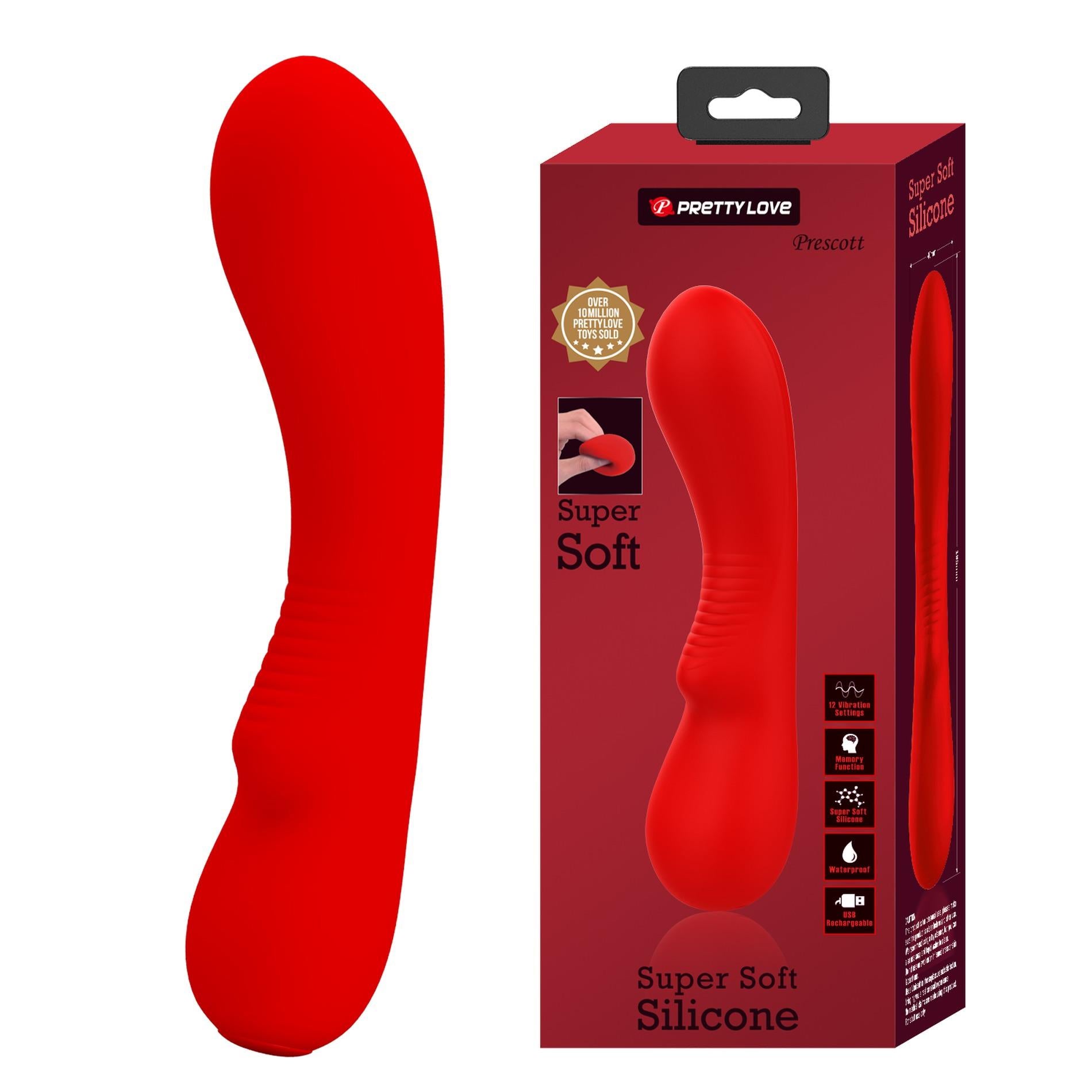 PRETTY LOVE - Matt  Red 12 vibration functions Memory function