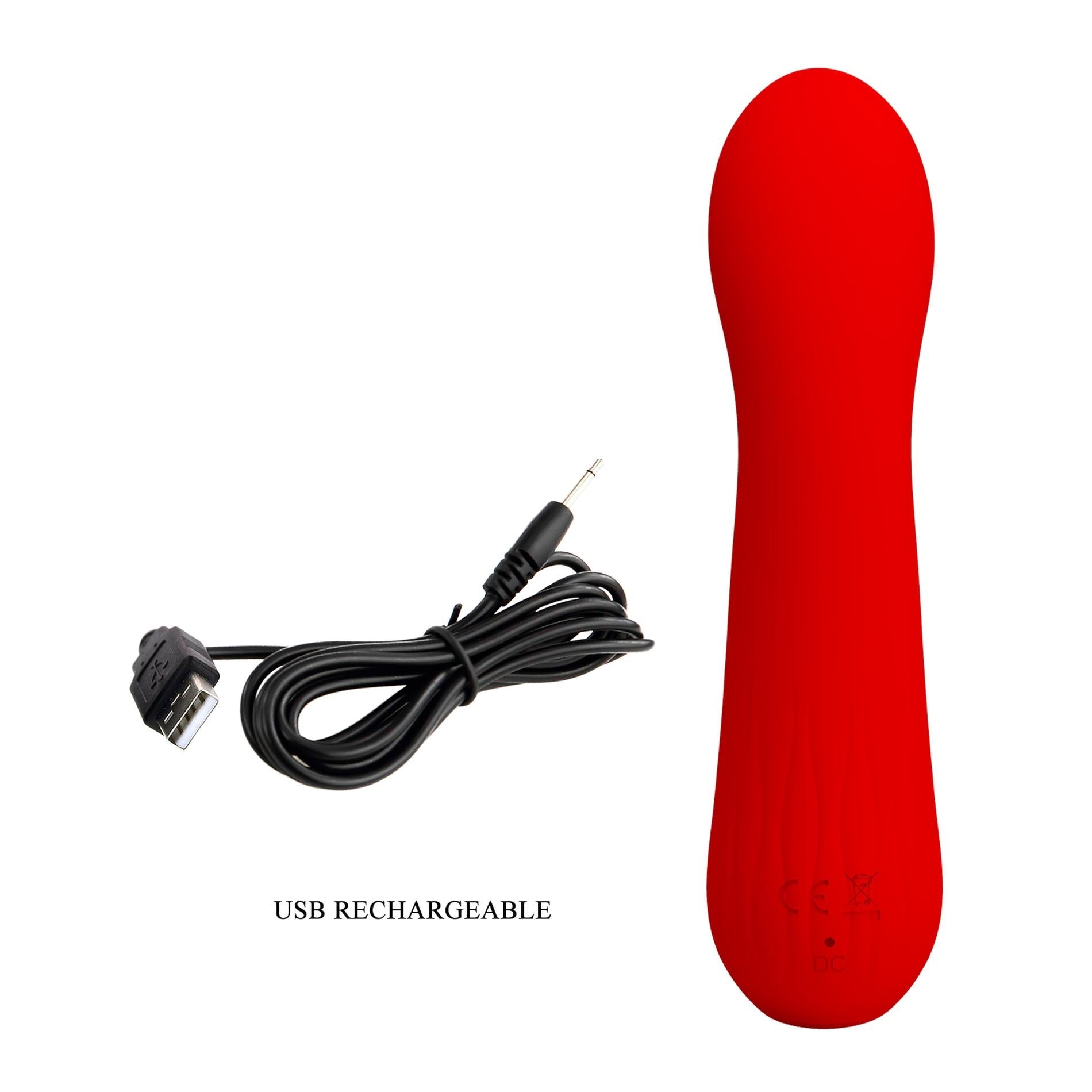 PRETTY LOVE - Rouge Fauve, 12 fonctions de vibration Fonction mémoire