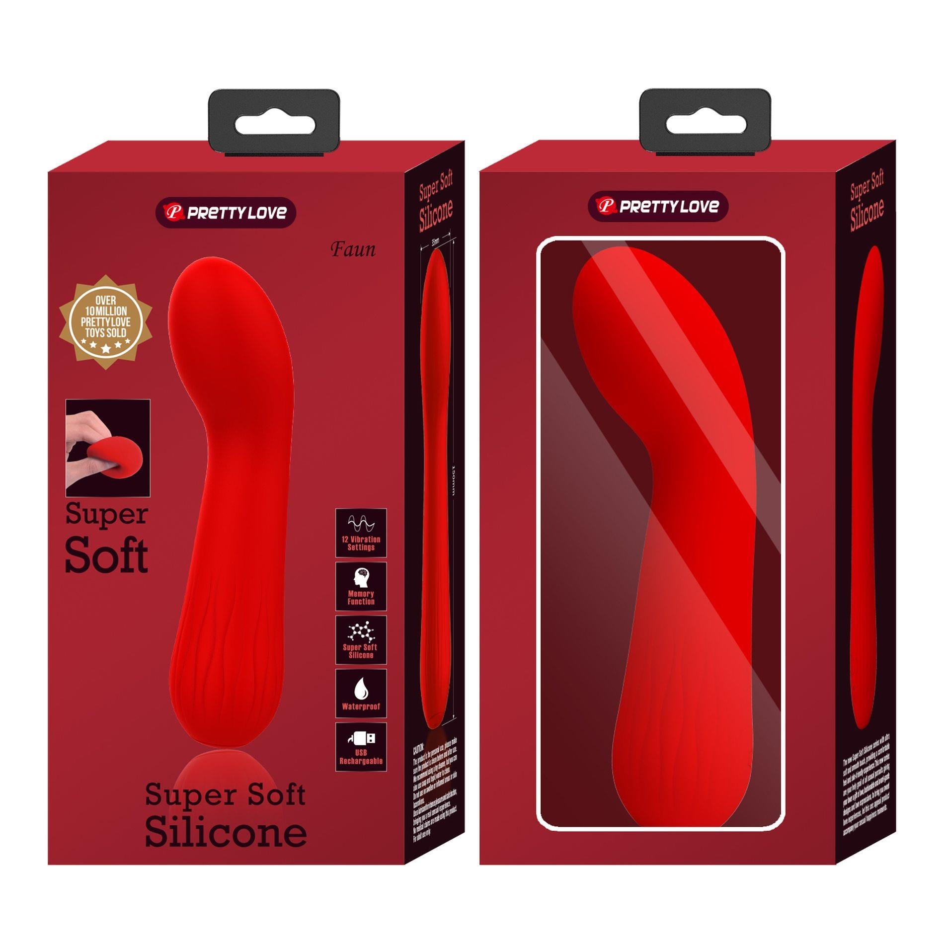 PRETTY LOVE - Rouge Fauve, 12 fonctions de vibration Fonction mémoire