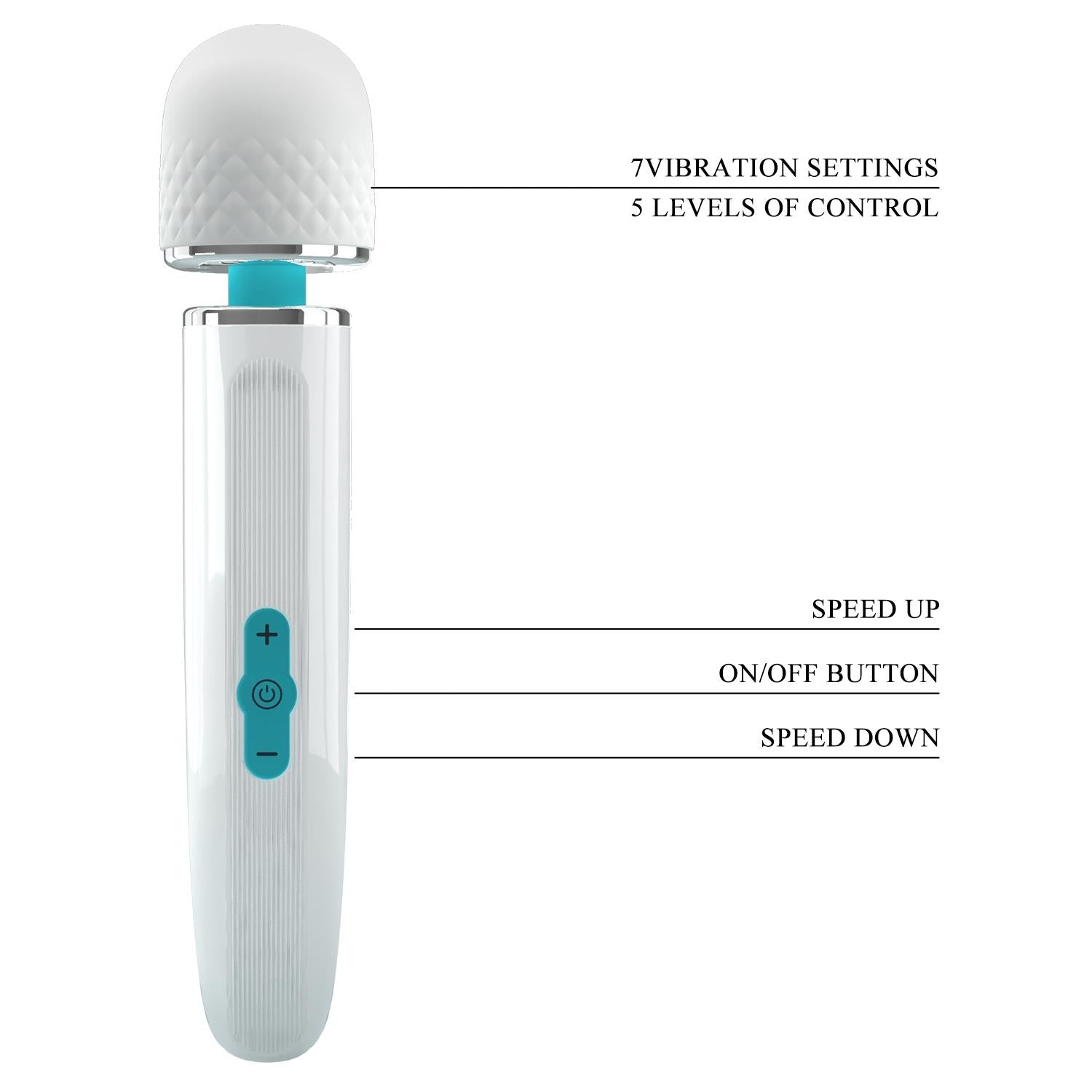 PRETTY LOVE - Aylins, 7 fonctions de vibration 5 niveaux de contrôle de vitesse, Silicone ABS, rechargeable par USB