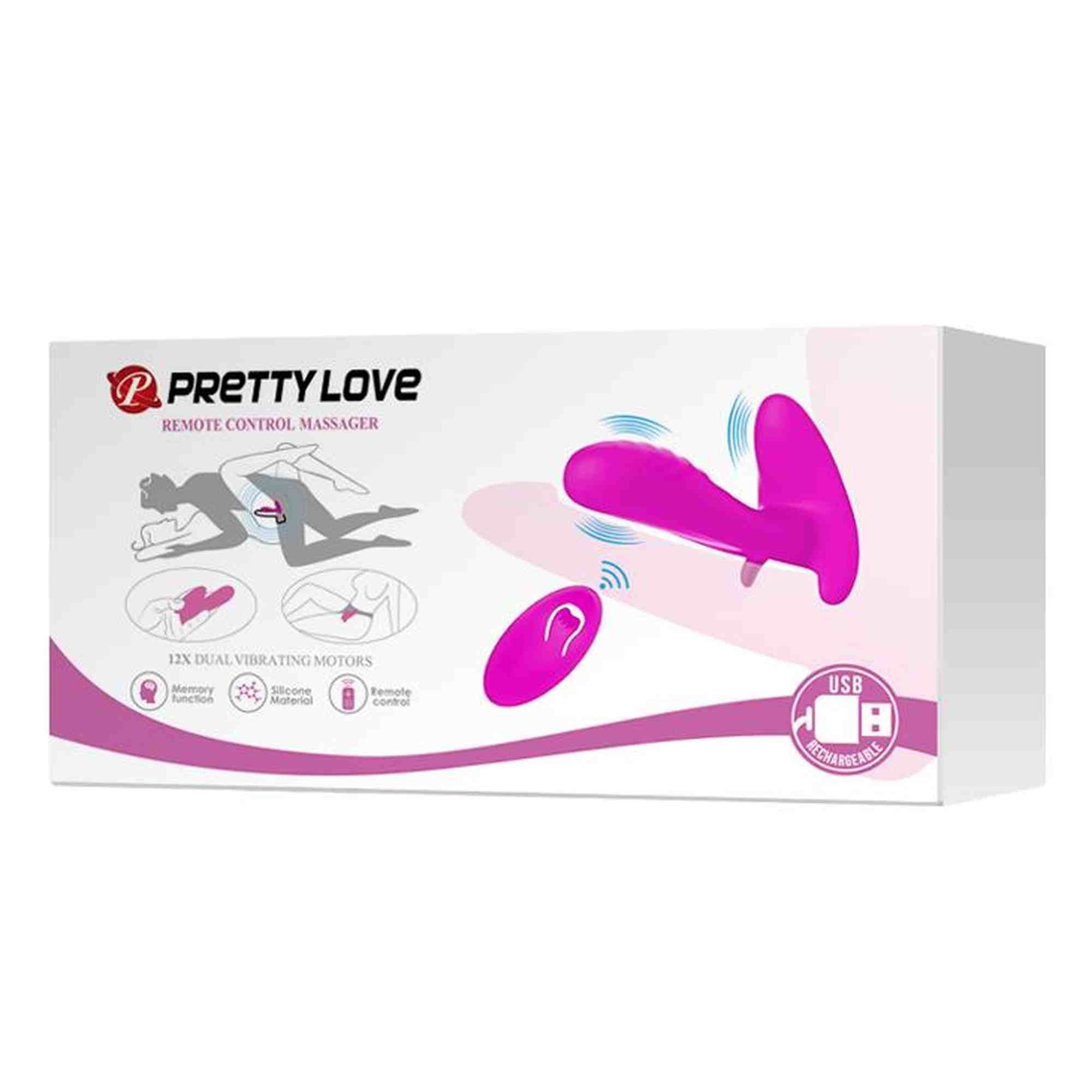 PRETTY LOVE - REMOTE CONTROL MASSAGER, 12 vibration functions Wireless remote control