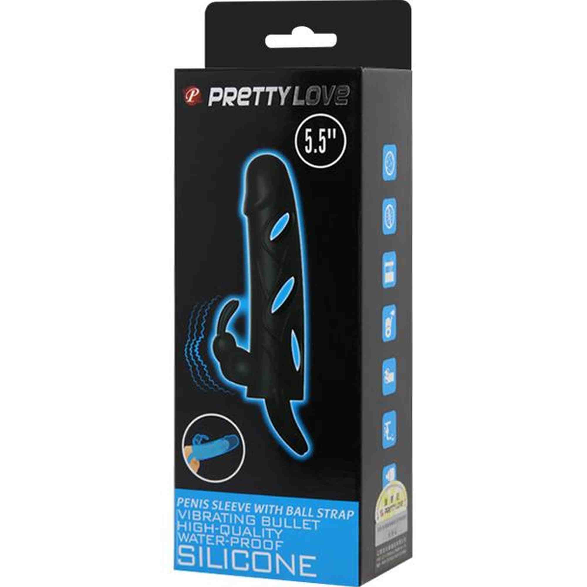 PRETTY LOVE - PENIS SLEEVE WITH BALL STRAP vibration