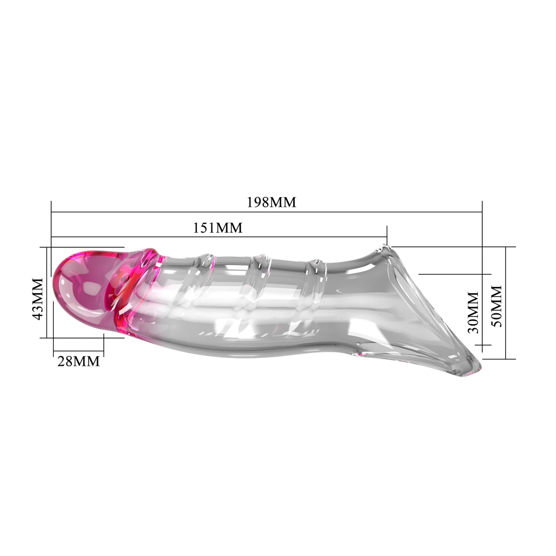 Pretty Love Pénis Manche – Damell Rose transparent
