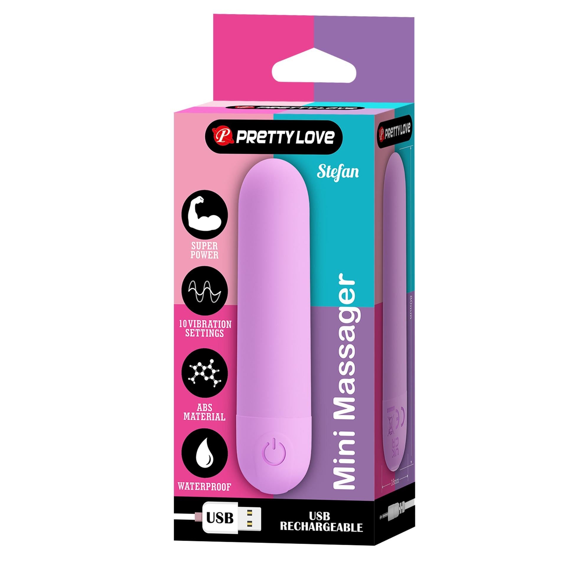 STEFAN, Mini-masseur, 10 fonctions de vibration