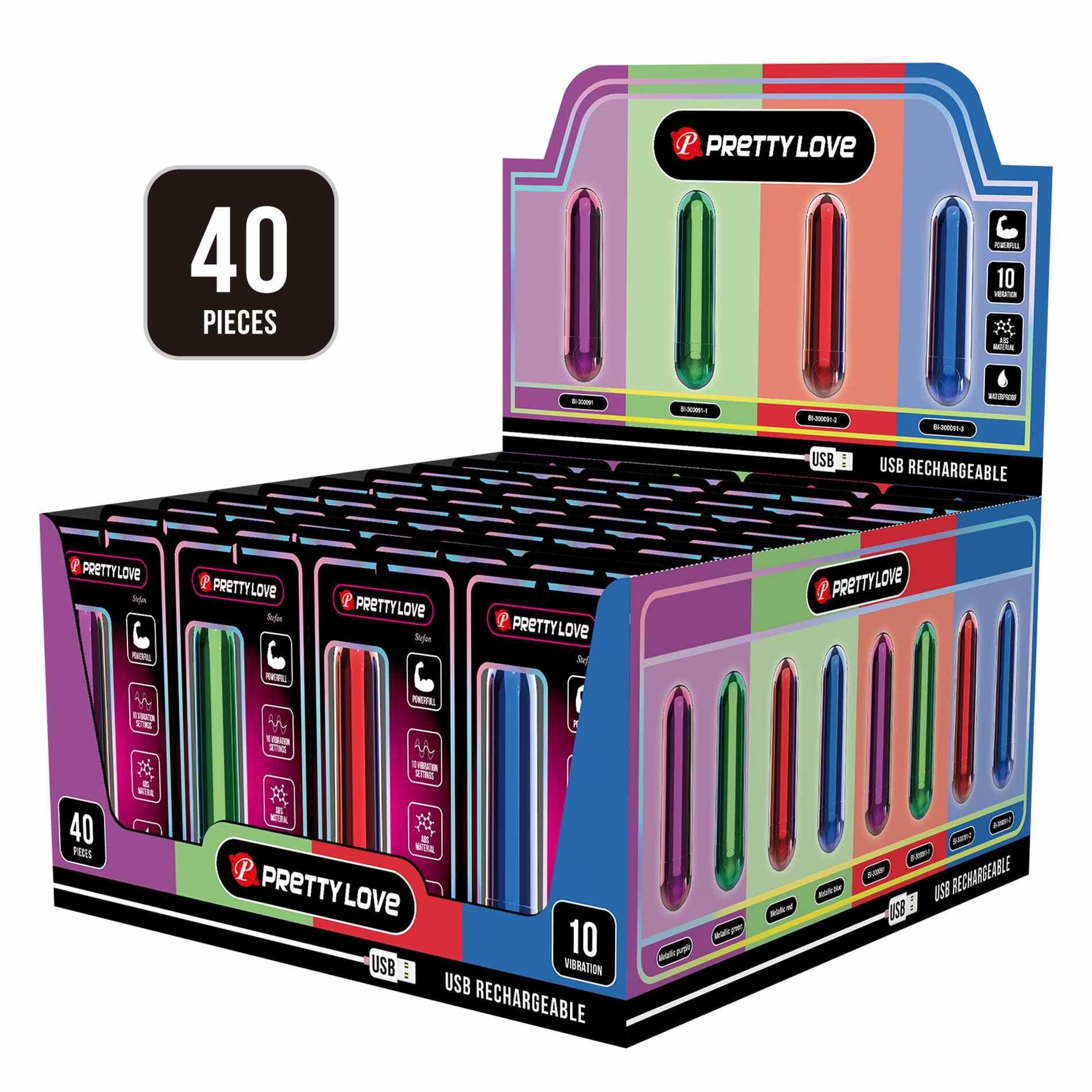 PRETTY LOVE - STEFAN, 10 fonctions de vibration, rechargeable par USB