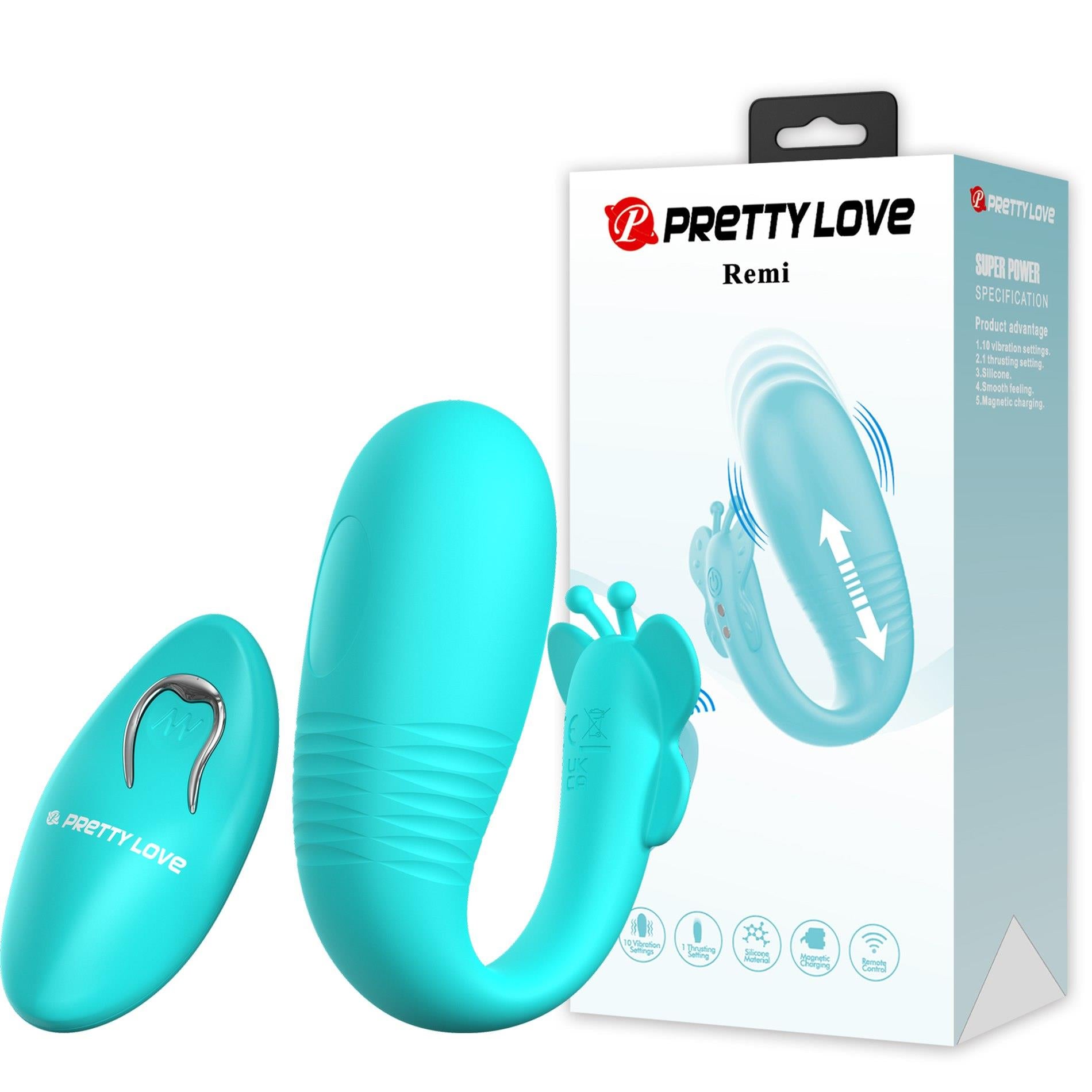 PRETTY LOVE - Remi, 10 fonctions de vibration, Silicone